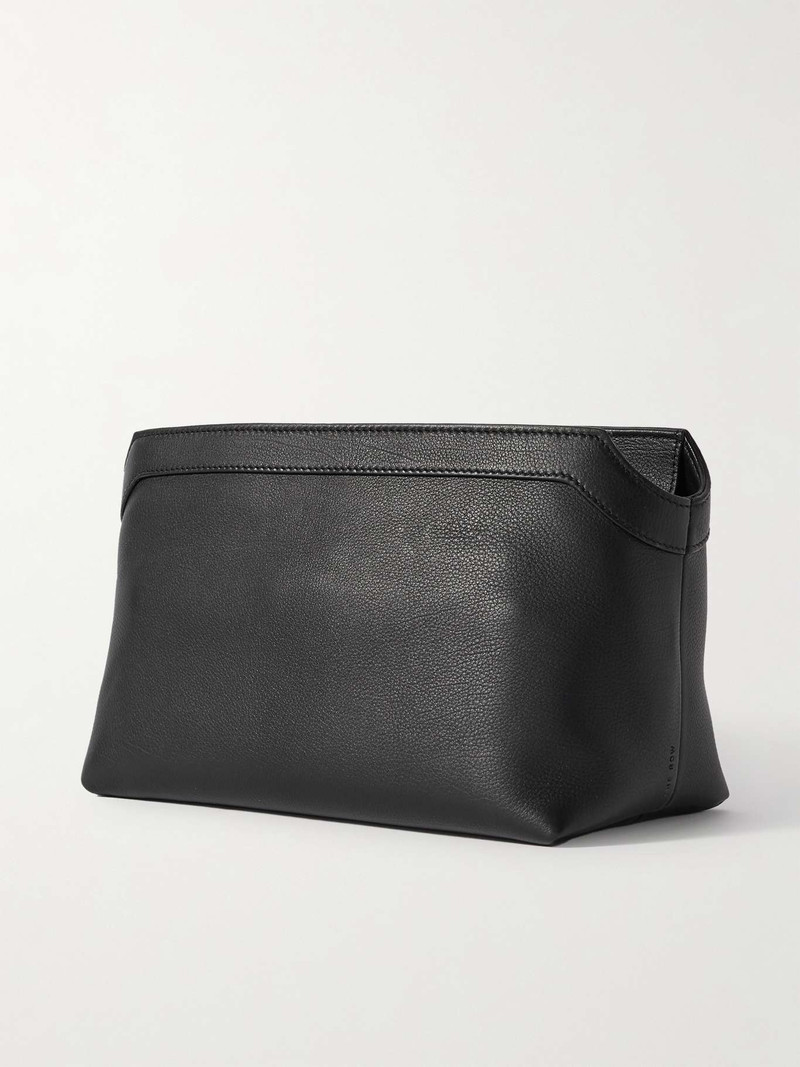 Terrasse textured-leather clutch Black 3