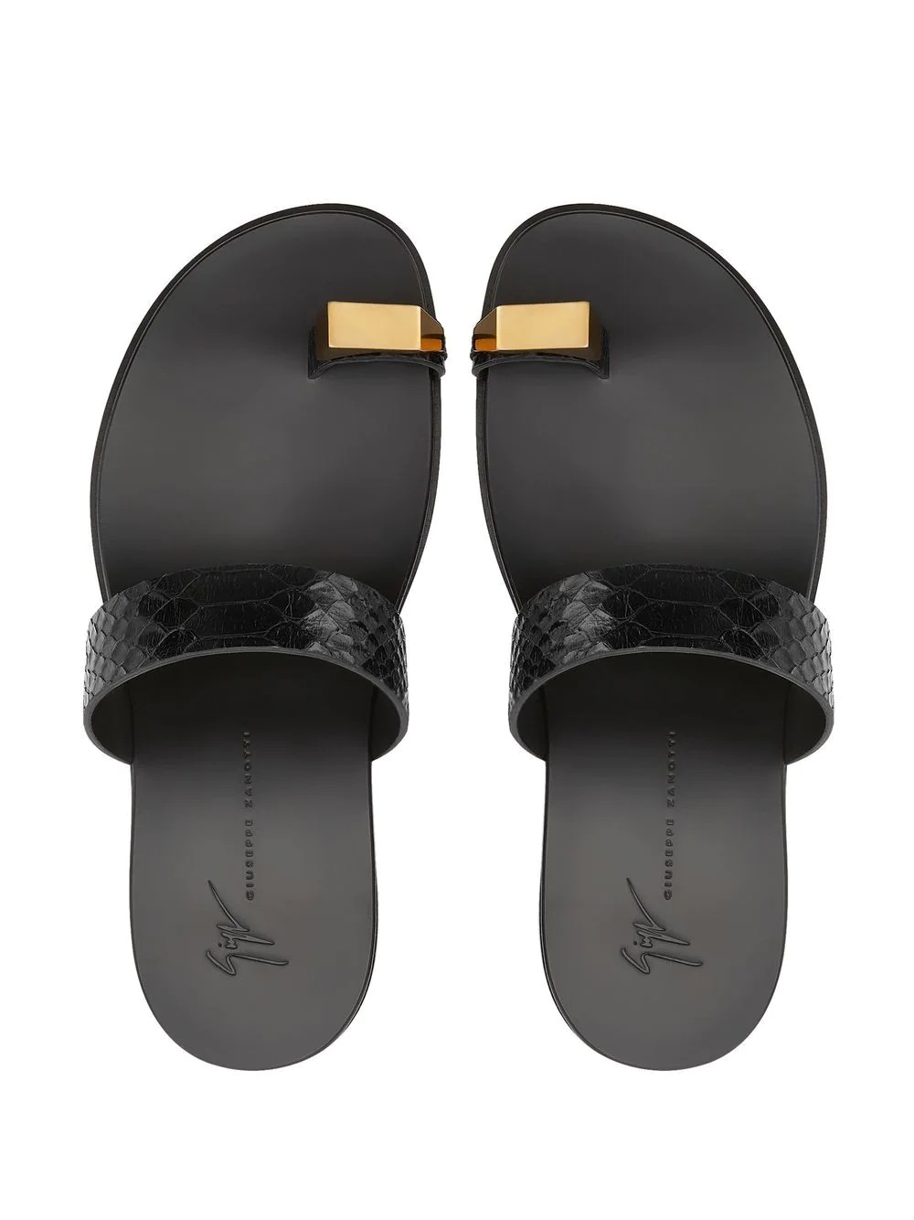 Bardack snakeskin-effect sandals - 4