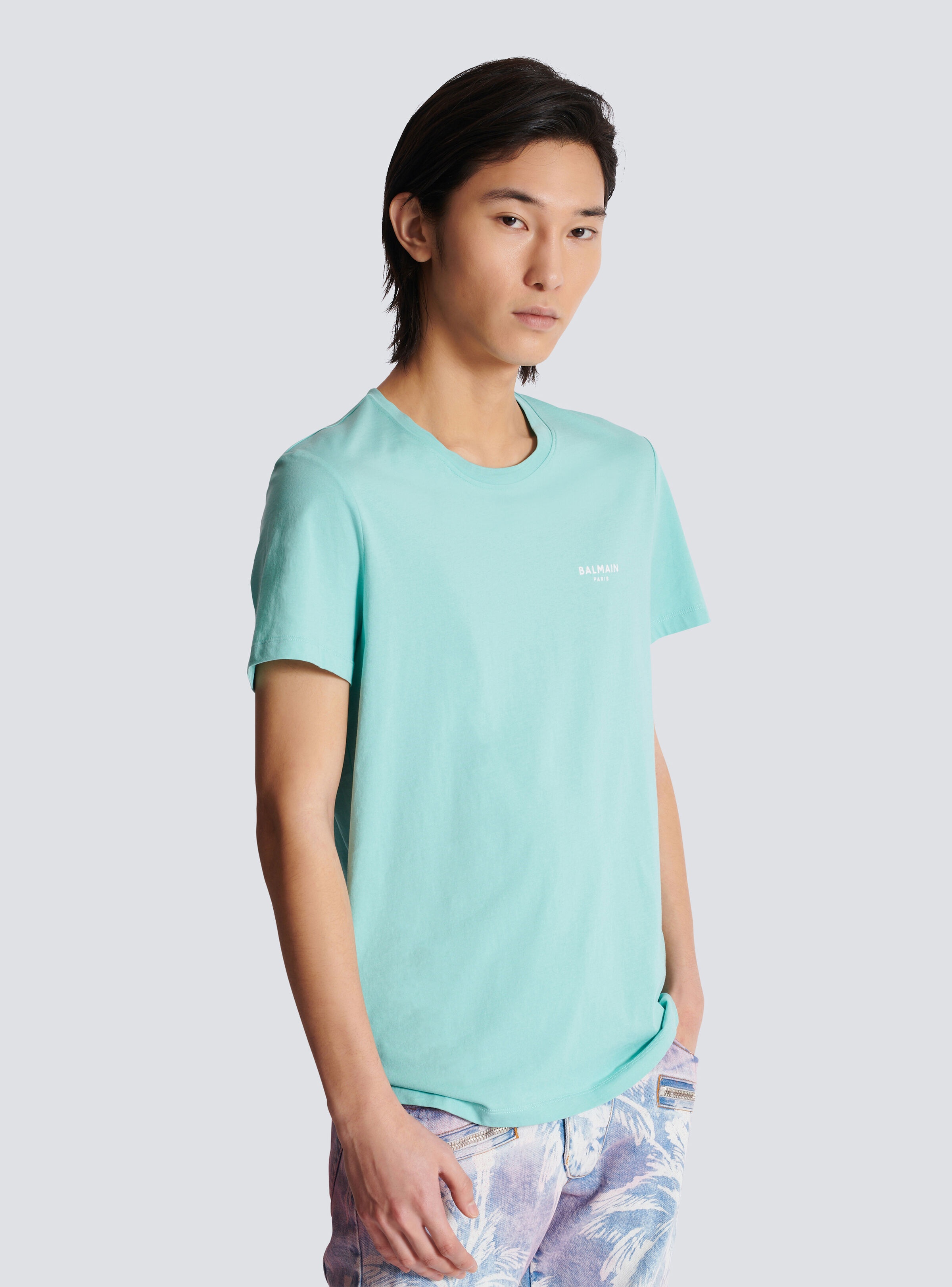 Balmain Paris flocked short-sleeved T-shirt - 6