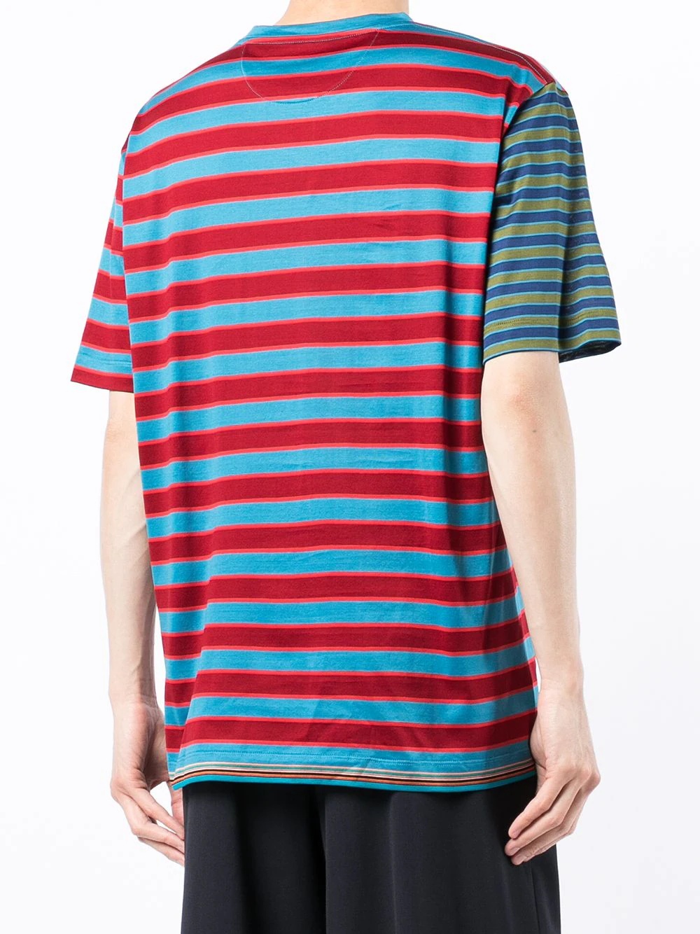 striped short-sleeved T-shirt - 4