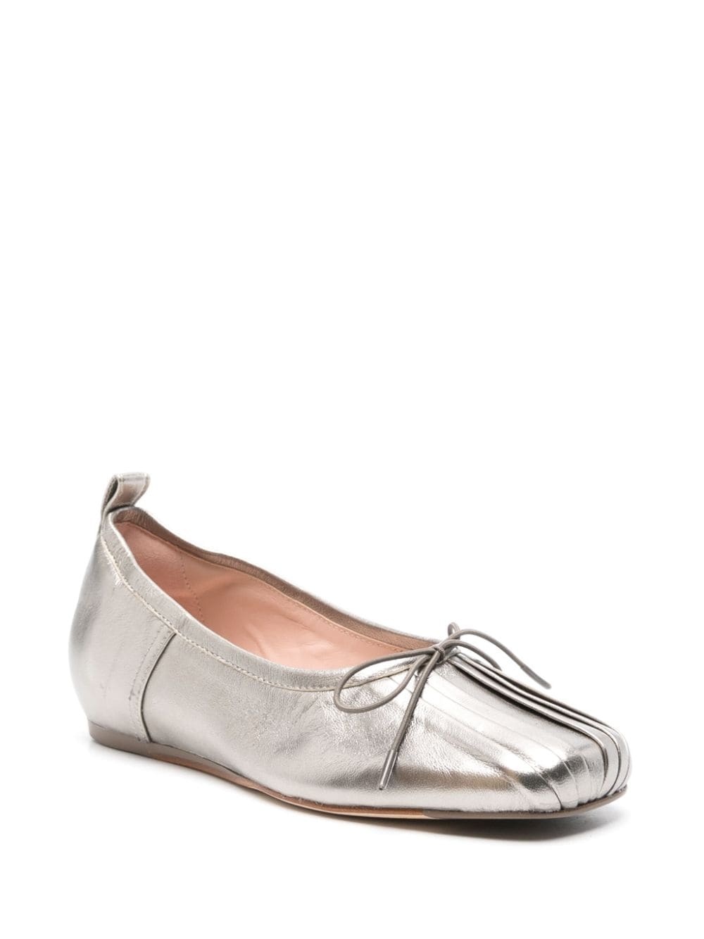 pleated toe ballerina shoes - 2