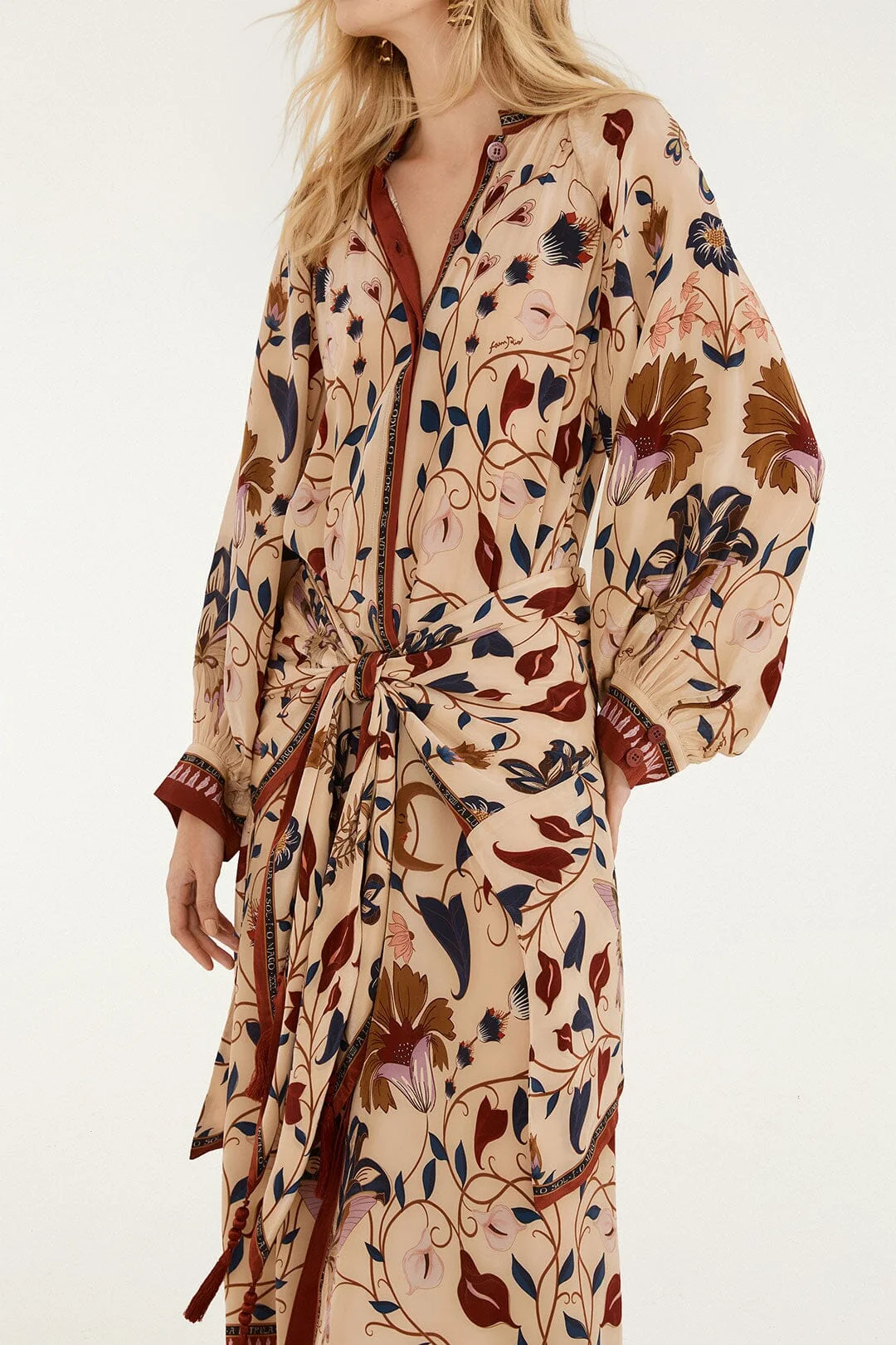 Mystical Paradise Long Sleeve Midi Dress - 1