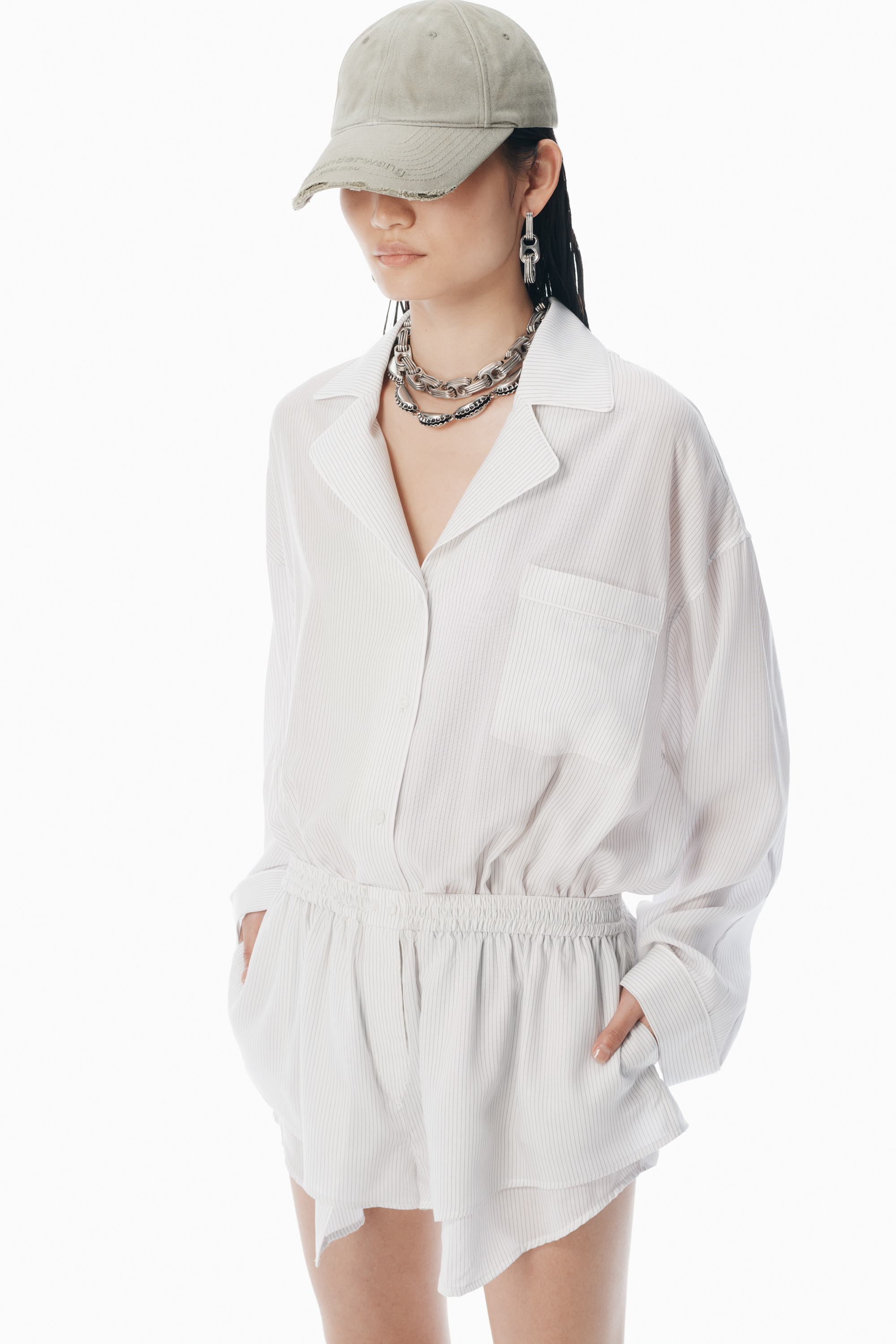 Black & White Pre-Styled Pajama Romper - 3