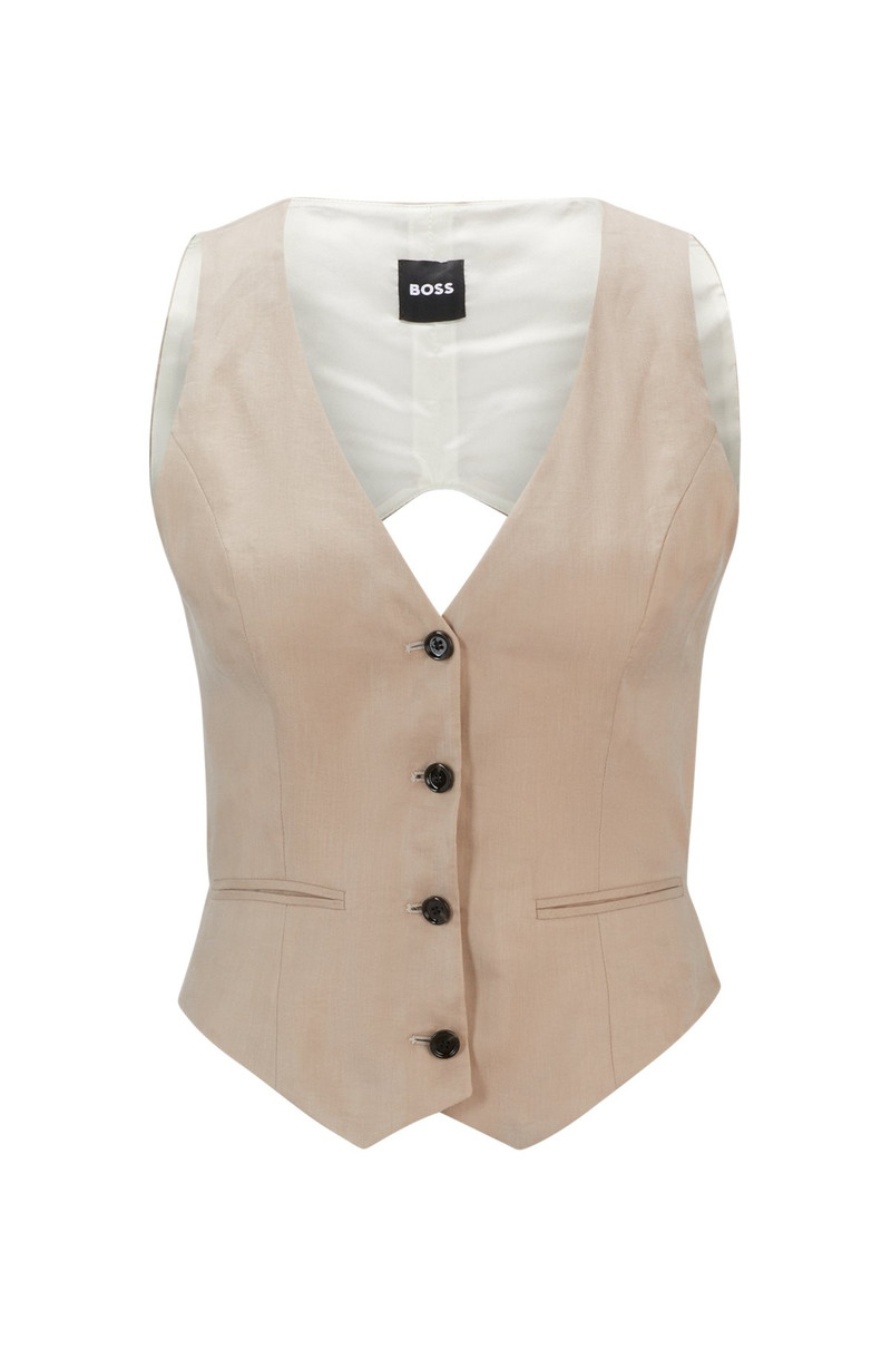 SLIM-FIT WAISTCOAT WITH CUT-OUT BACK 1