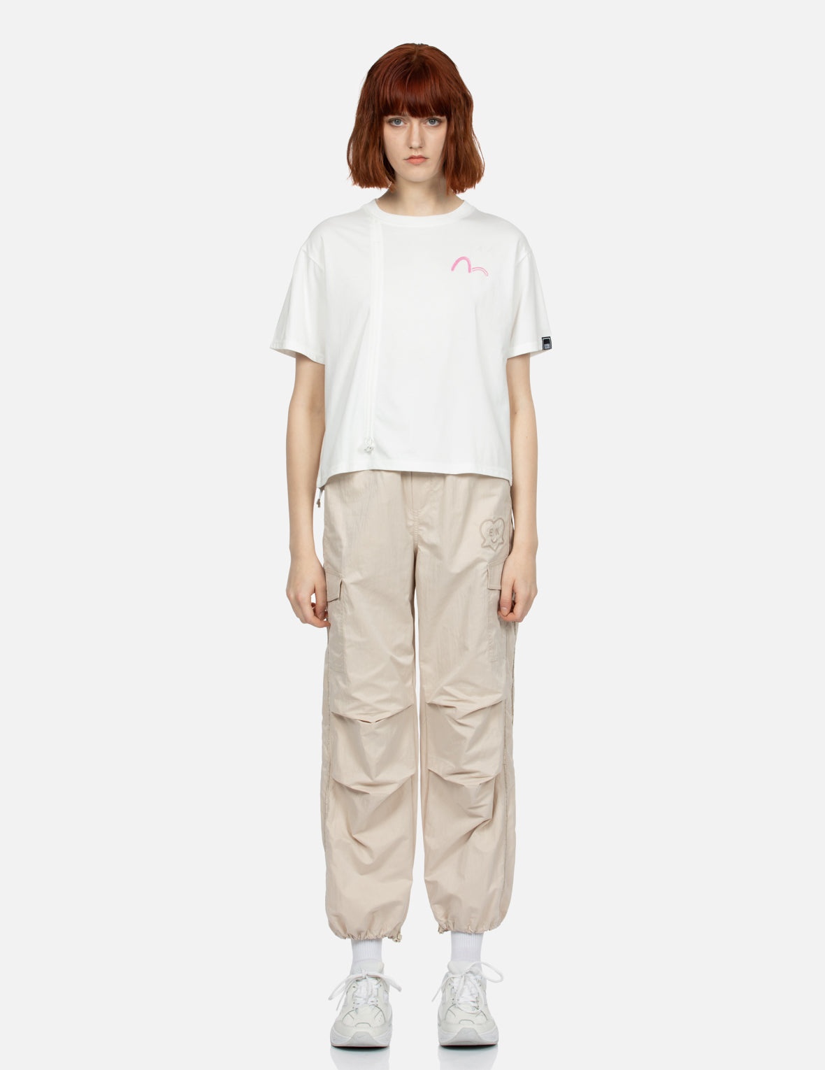 Brush Art Kamon Ruched Fashion Fit T-Shirt - 6
