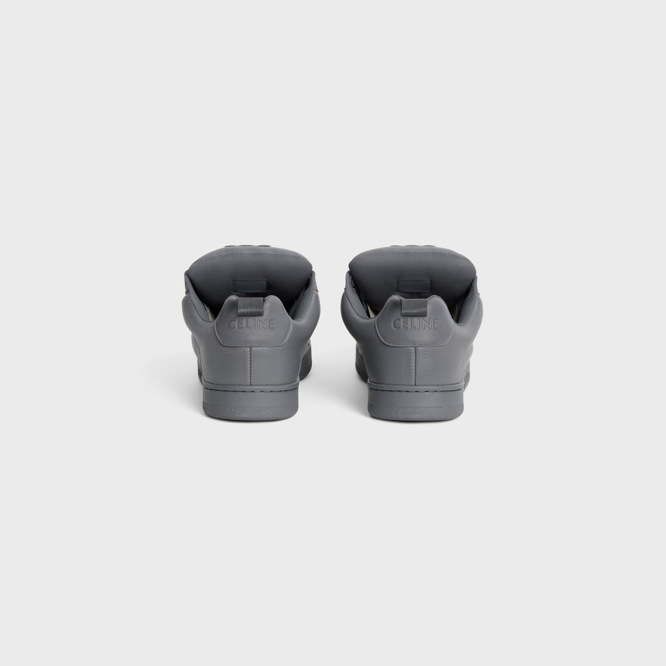 CELINE HUNTINGTON LOW LACE-UP SNEAKER IN TUMBLED LEATHER AND MESH - 3