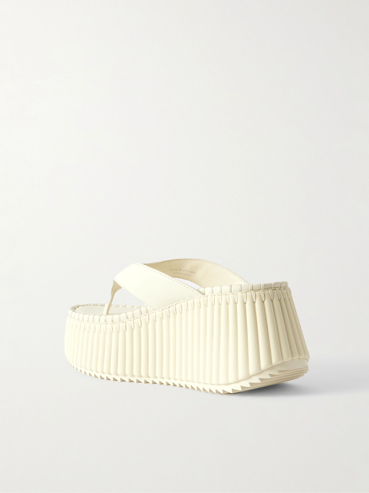 Nama leather platform flip flops Off-white - 3