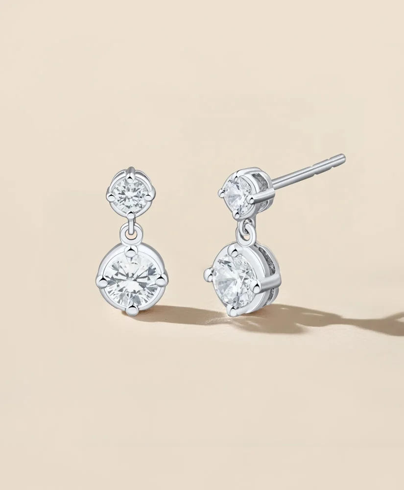 0.5 CT. Lab-Grown Diamond 14k Gold Drop Earrings - 1