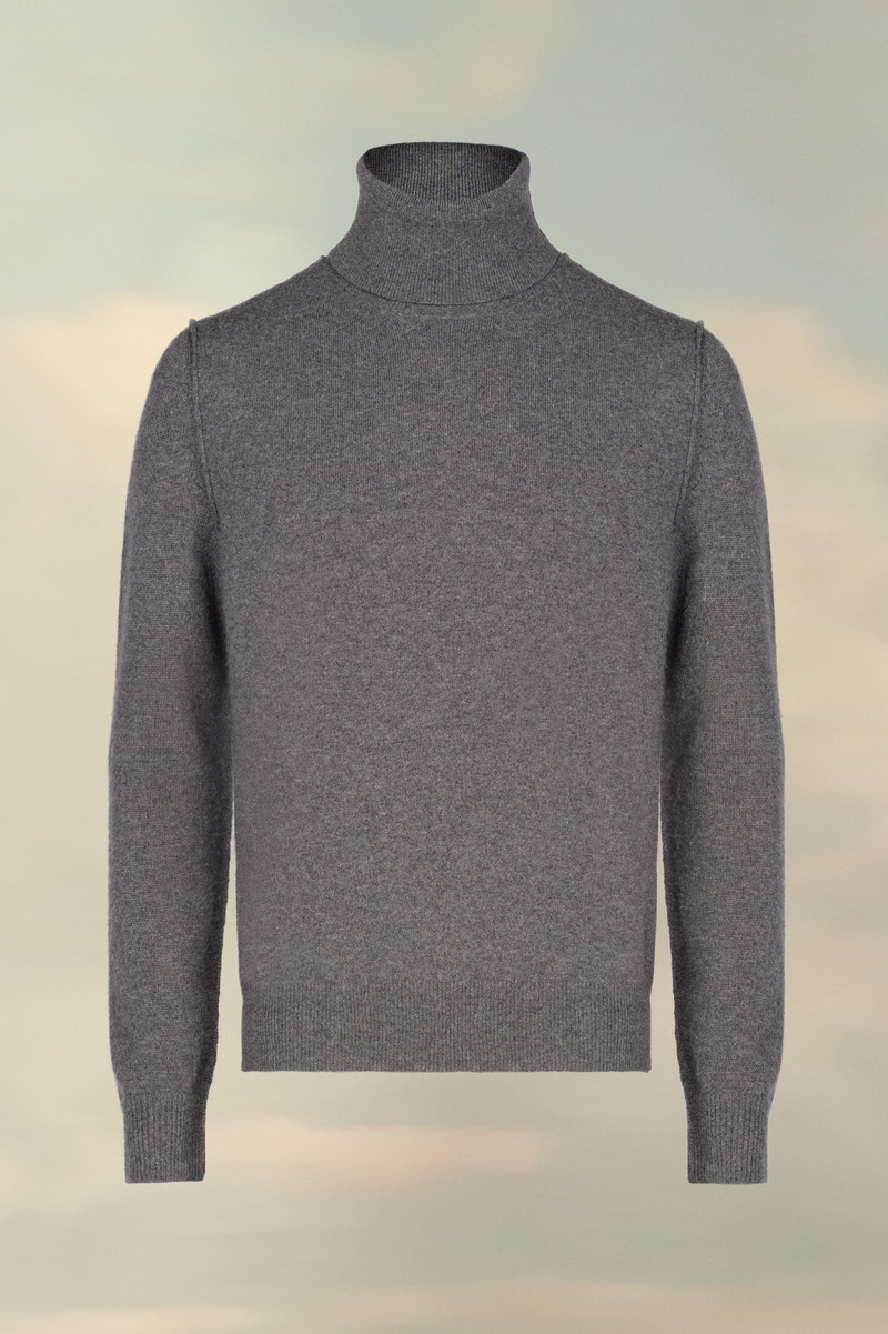 High-Neck Cashmere Sweater 1