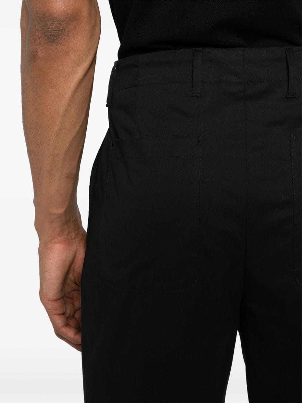 tapered cotton chino trousers - 5