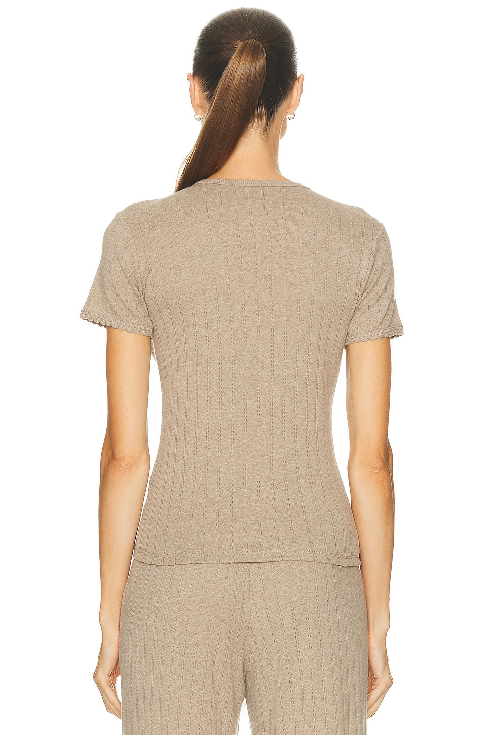 Pointelle Slim Fit Tee - 3