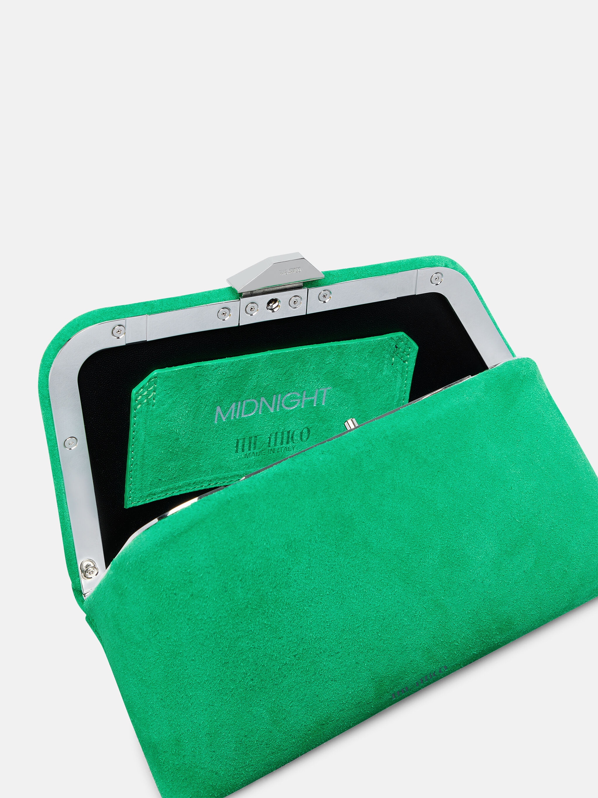 ''MIDNIGHT'' FLUO GREEN MINI CLUTCH - 3