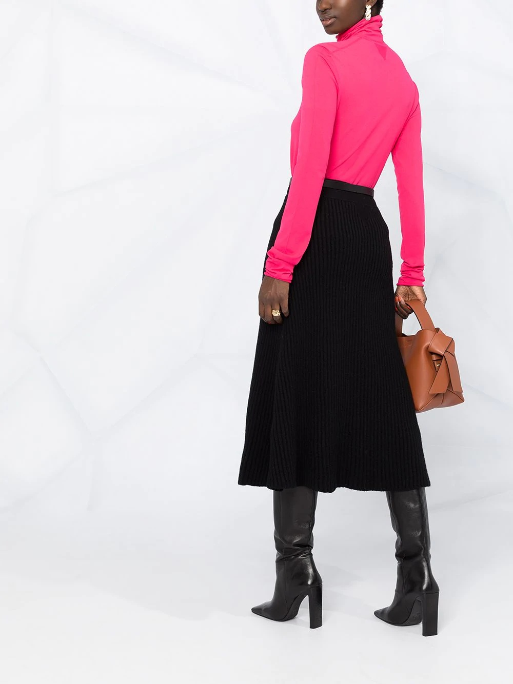 roll-neck long-sleeve top - 4