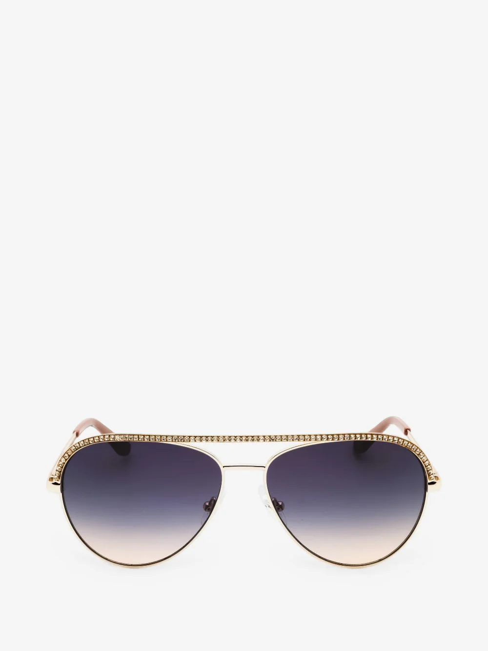 crystal-embellished pilot-frame sunglasses - 1