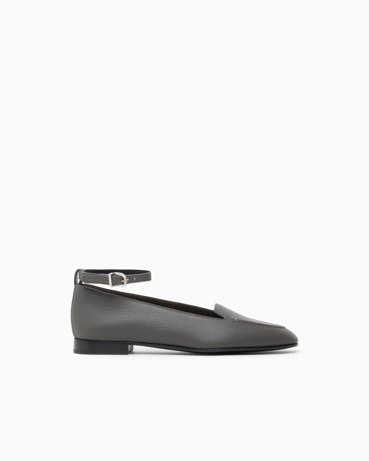 BALLET FLAT IN LEATHER WITH A LEATHER SOLE - 1