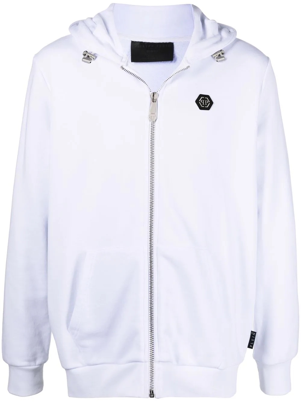 embellished skull logo-print zip hoodie - 1