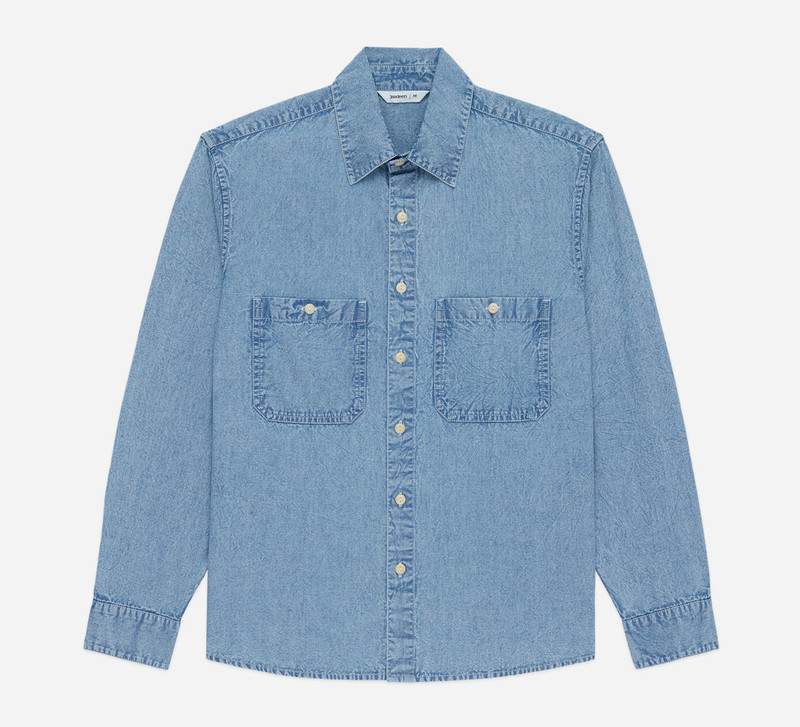 Utility Chambray Shirt - Washed Indigo - 1