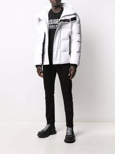 DSQUARED2 logo-strap padded jacket outlook