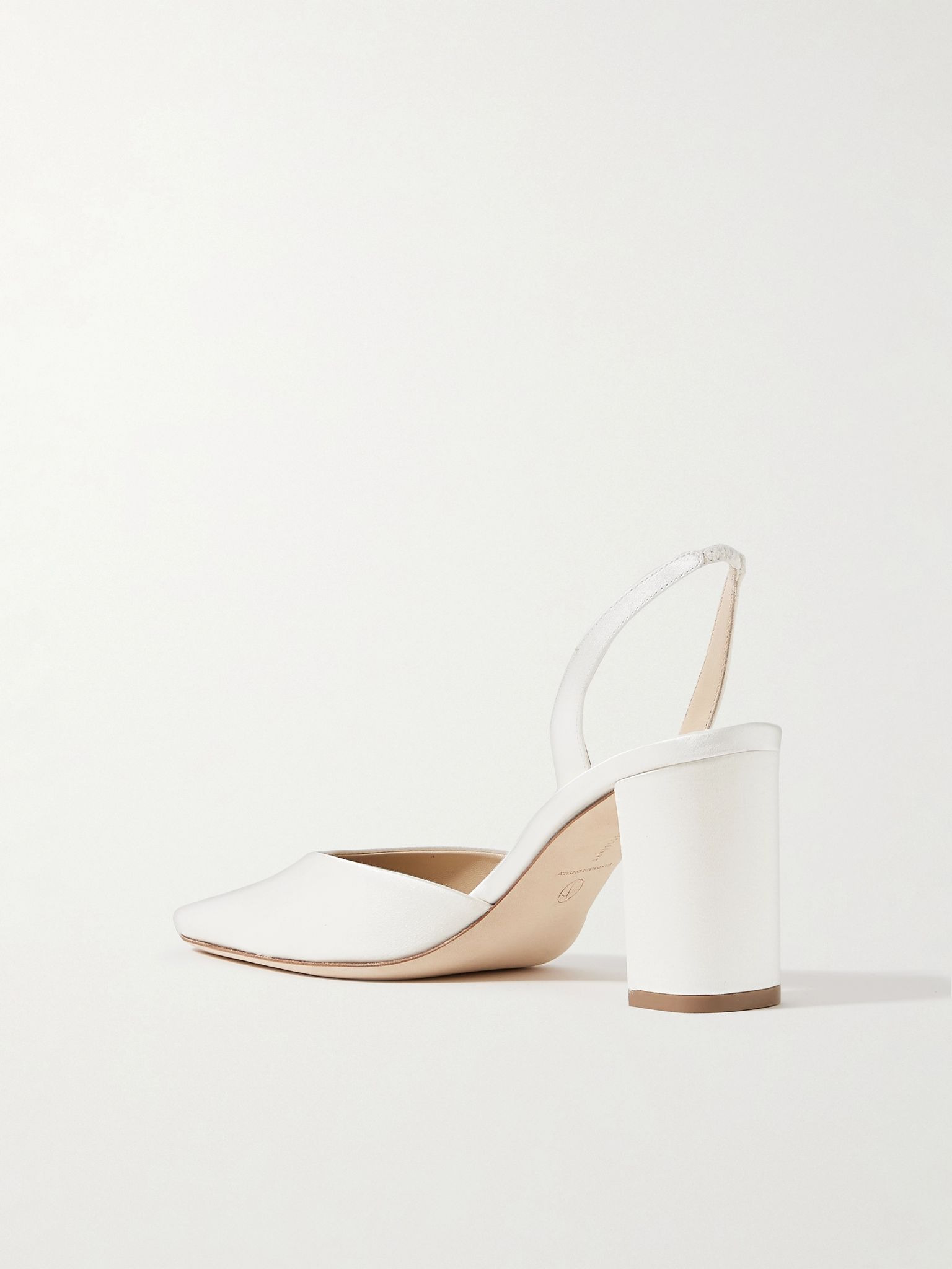Juno satin slingback pumps Ivory - 3