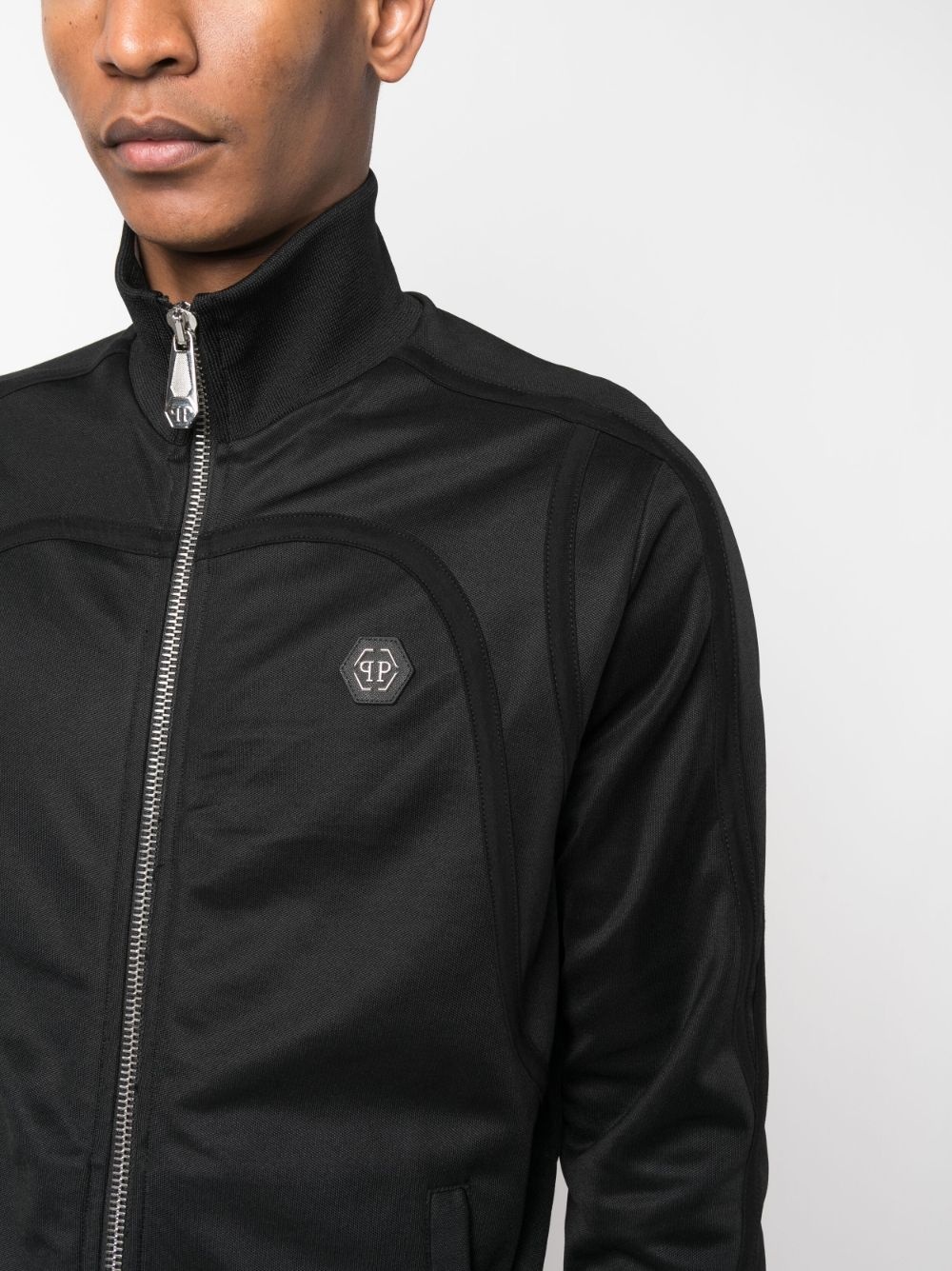 appliqué-detail bomber jacket - 5
