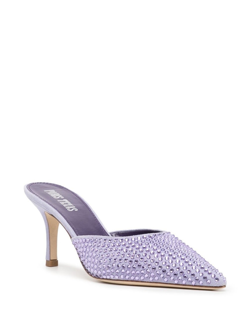 PARIS TEXAS Hollywood 75mm crystal-embellished mules outlook