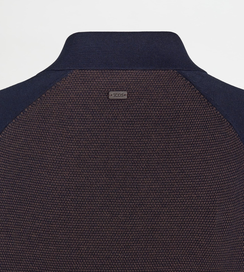 SILK BLEND POLO SHIRT - BLUE 3