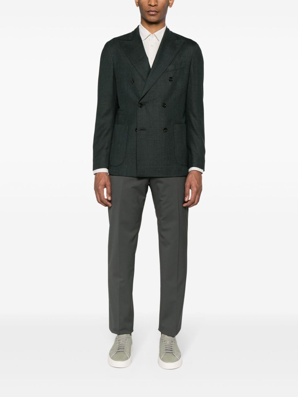 spread-collar cotton shirt - 2