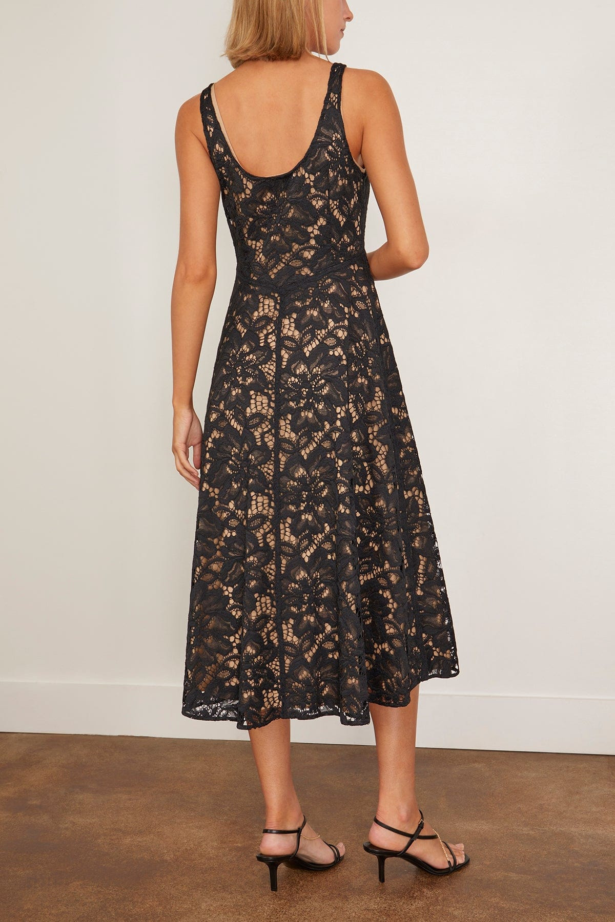 Lacy Dream Dress in Pure Black - 6