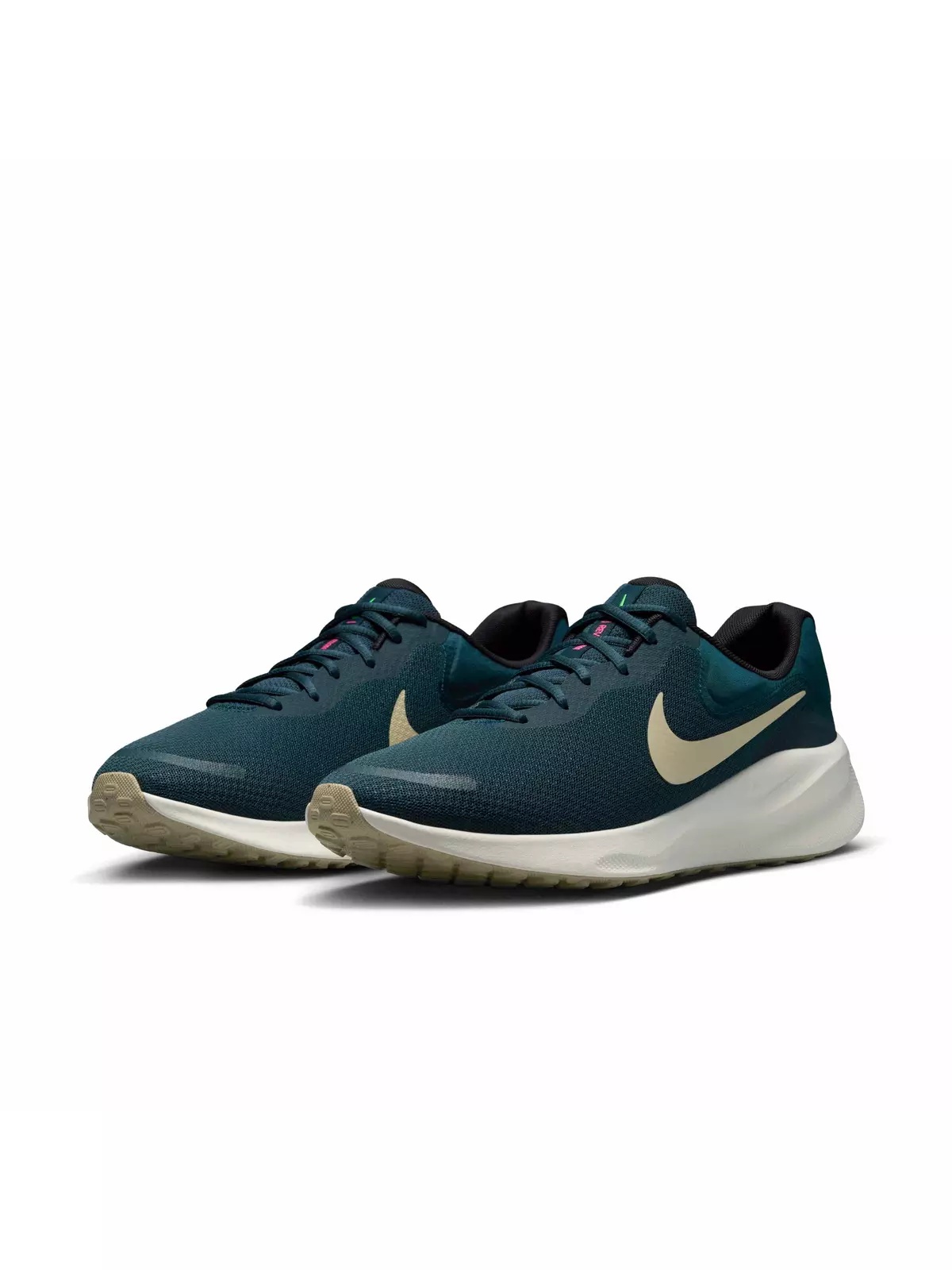 Revolution 7 "Armory Navy/Green Strike/Hyper Pink/Desert Khaki" Men's Running Shoe - 3