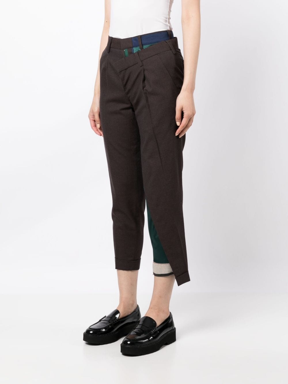 asymmetric cropped trousers - 5
