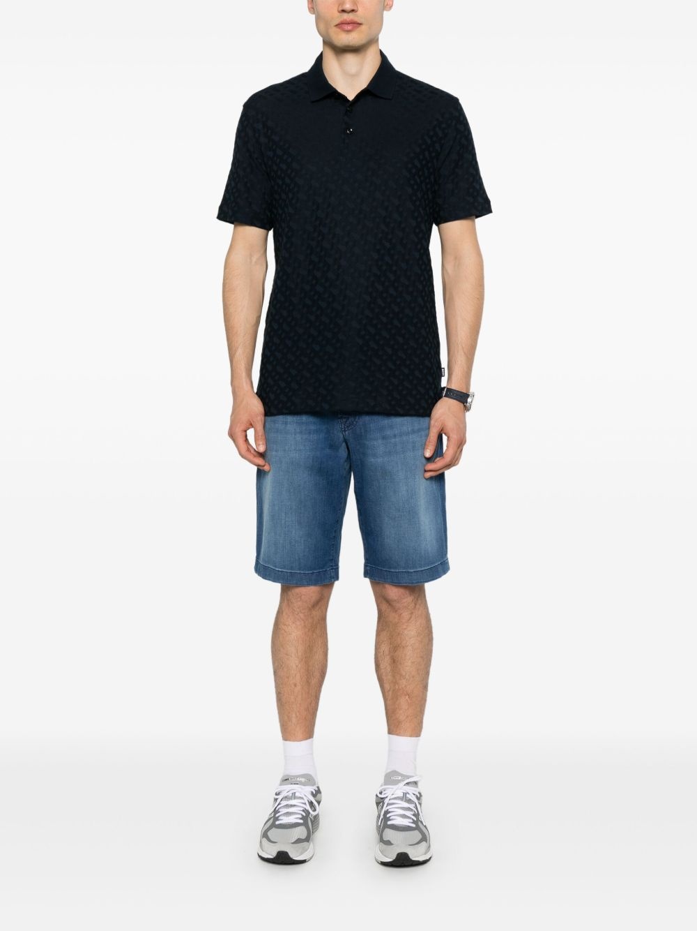 patterned-jacquard polo shirt - 2