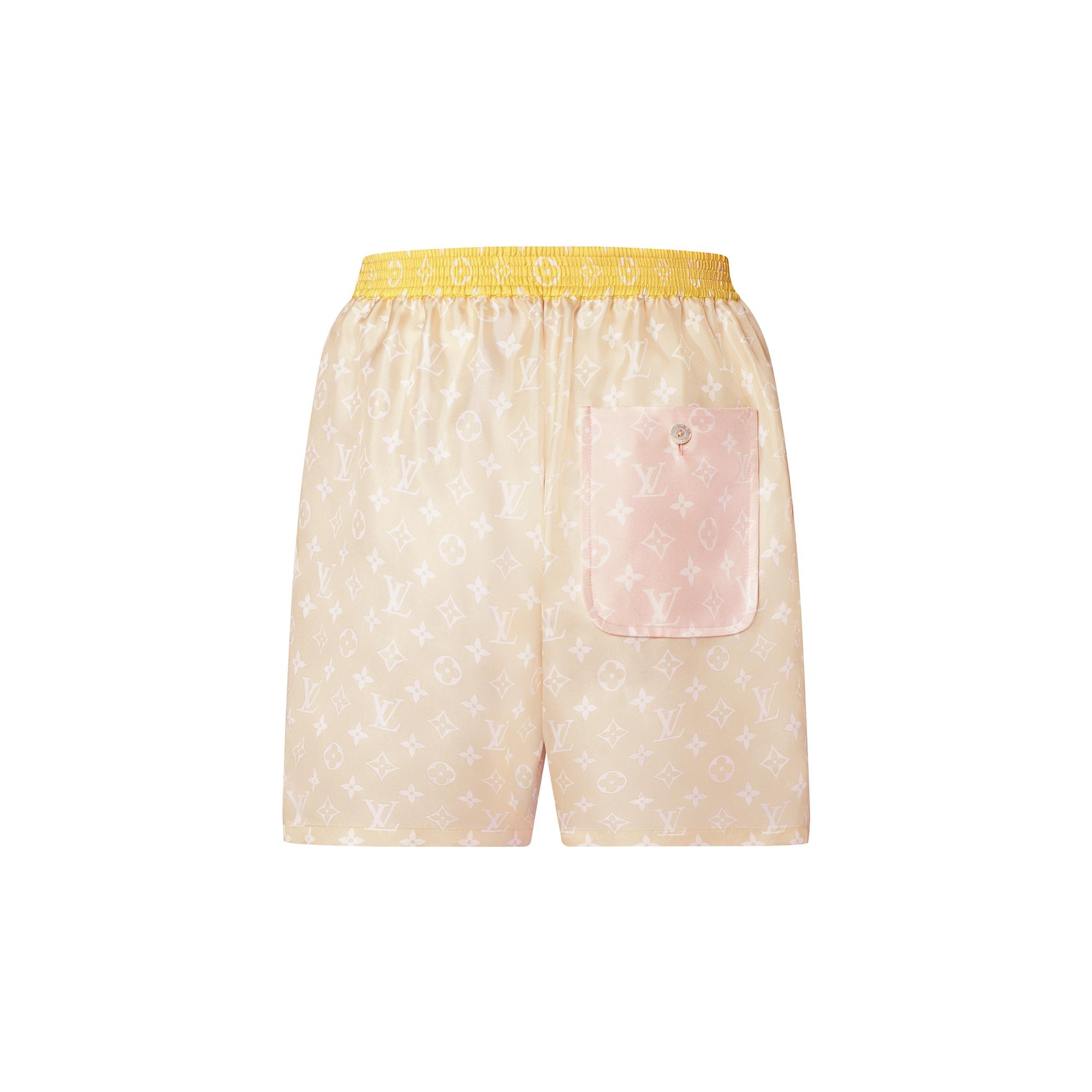 Monogram Color-Block Pajama Shorts - 3