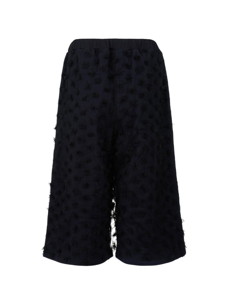 pushBUTTON drawstring textured shorts outlook