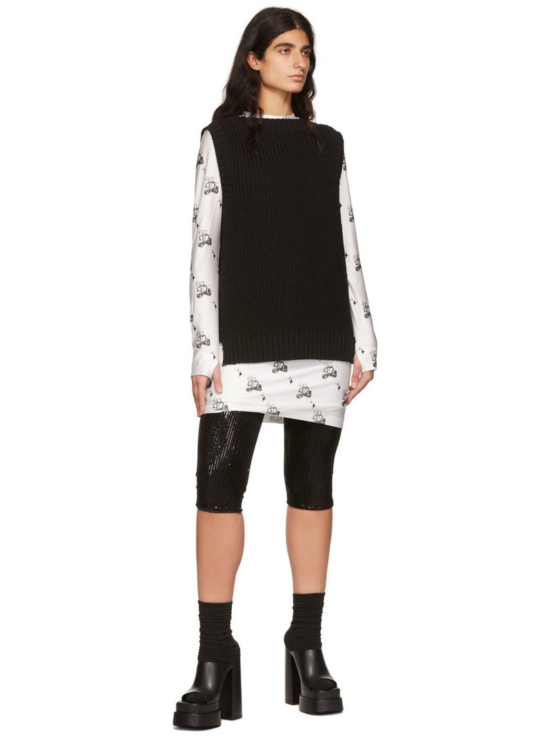 We11done White Artwork Dress outlook