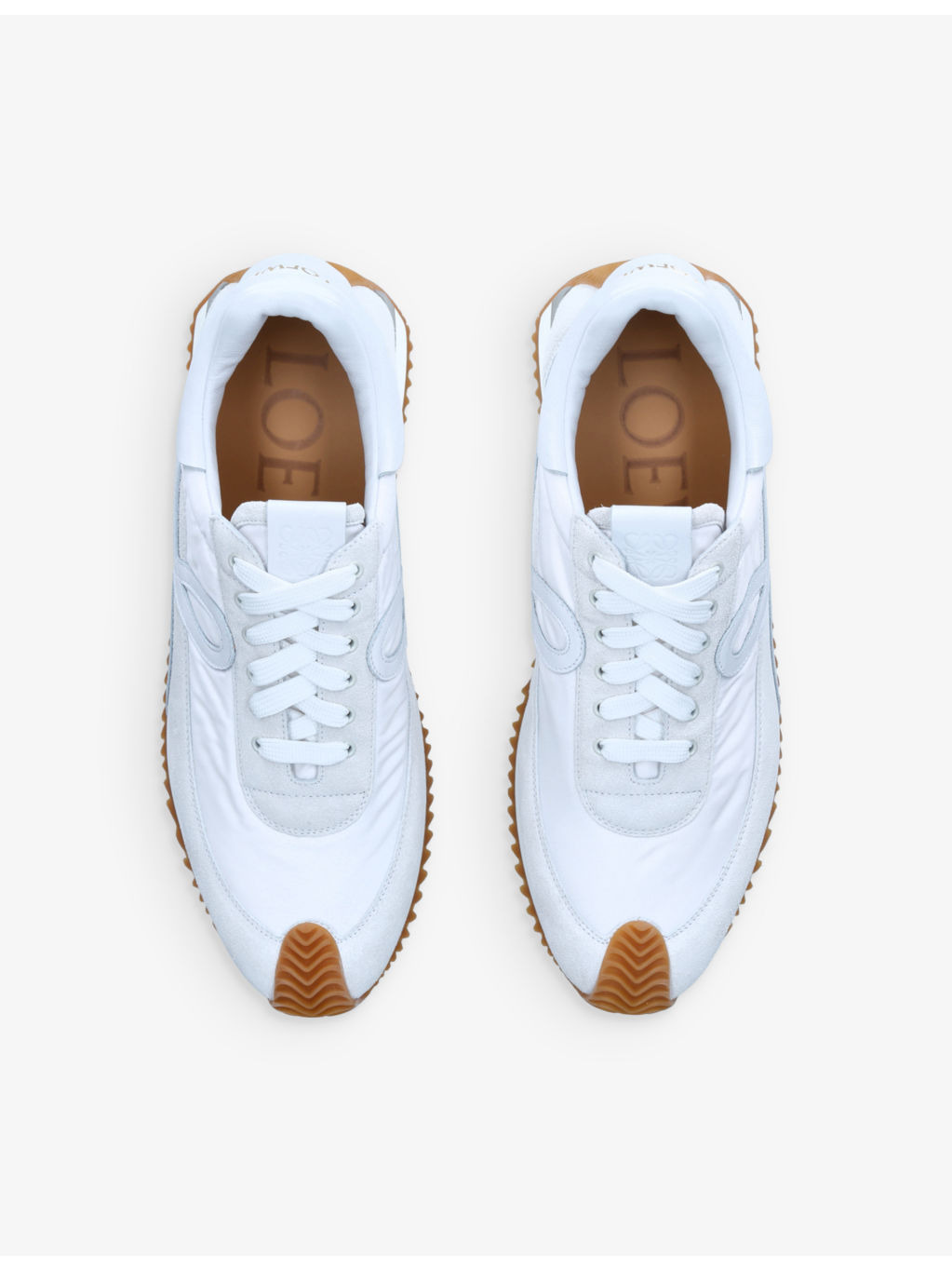 Flow Runner Anagram-motif suede and nylon low-top trainers - 2