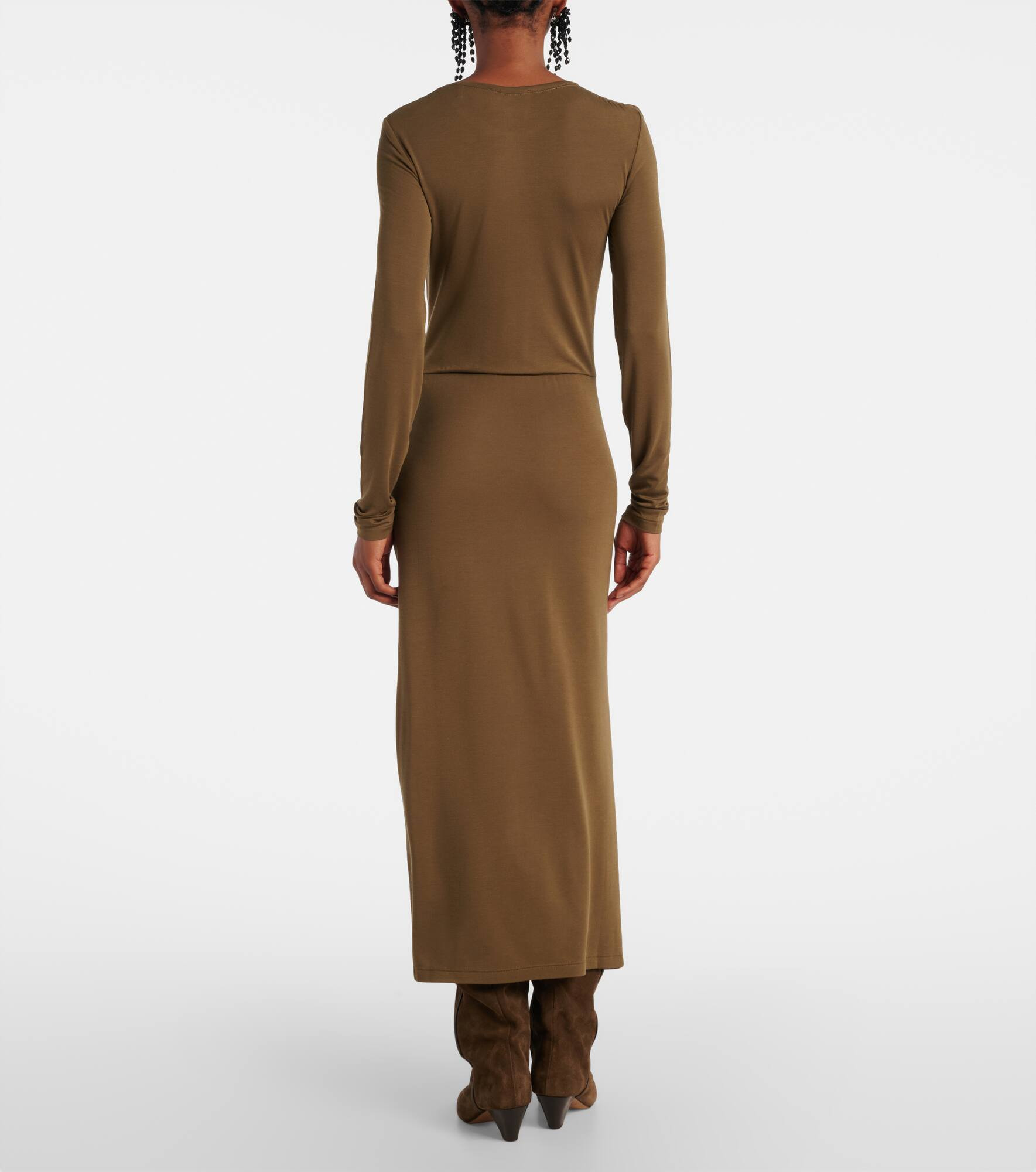 Jelina gathered jersey maxi dress - 3