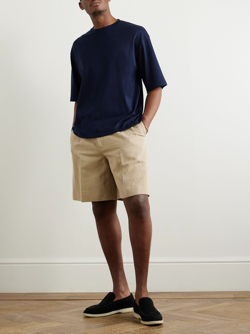 Loro Piana Tremezzo Sea Island Cotton-Jersey T-Shirt Navy outlook