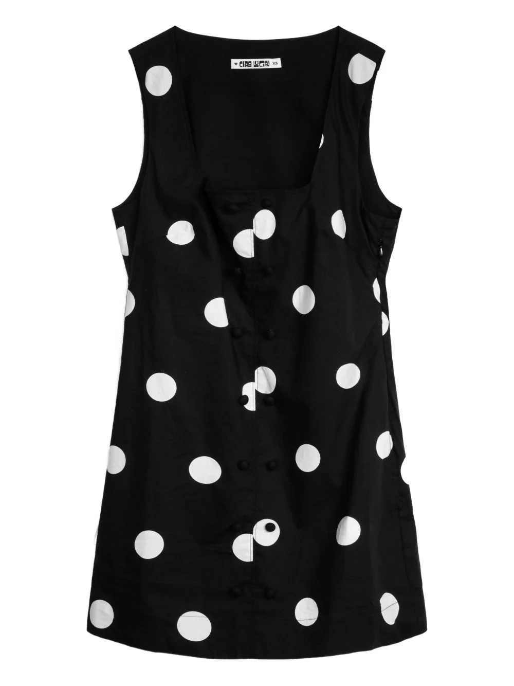 Virginie polka-dot button-front dress - 1