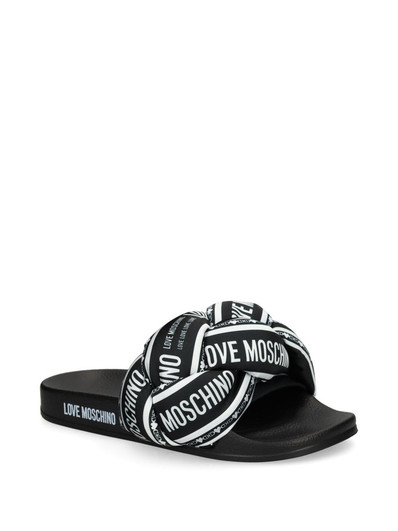 braided logo-print sandals 1