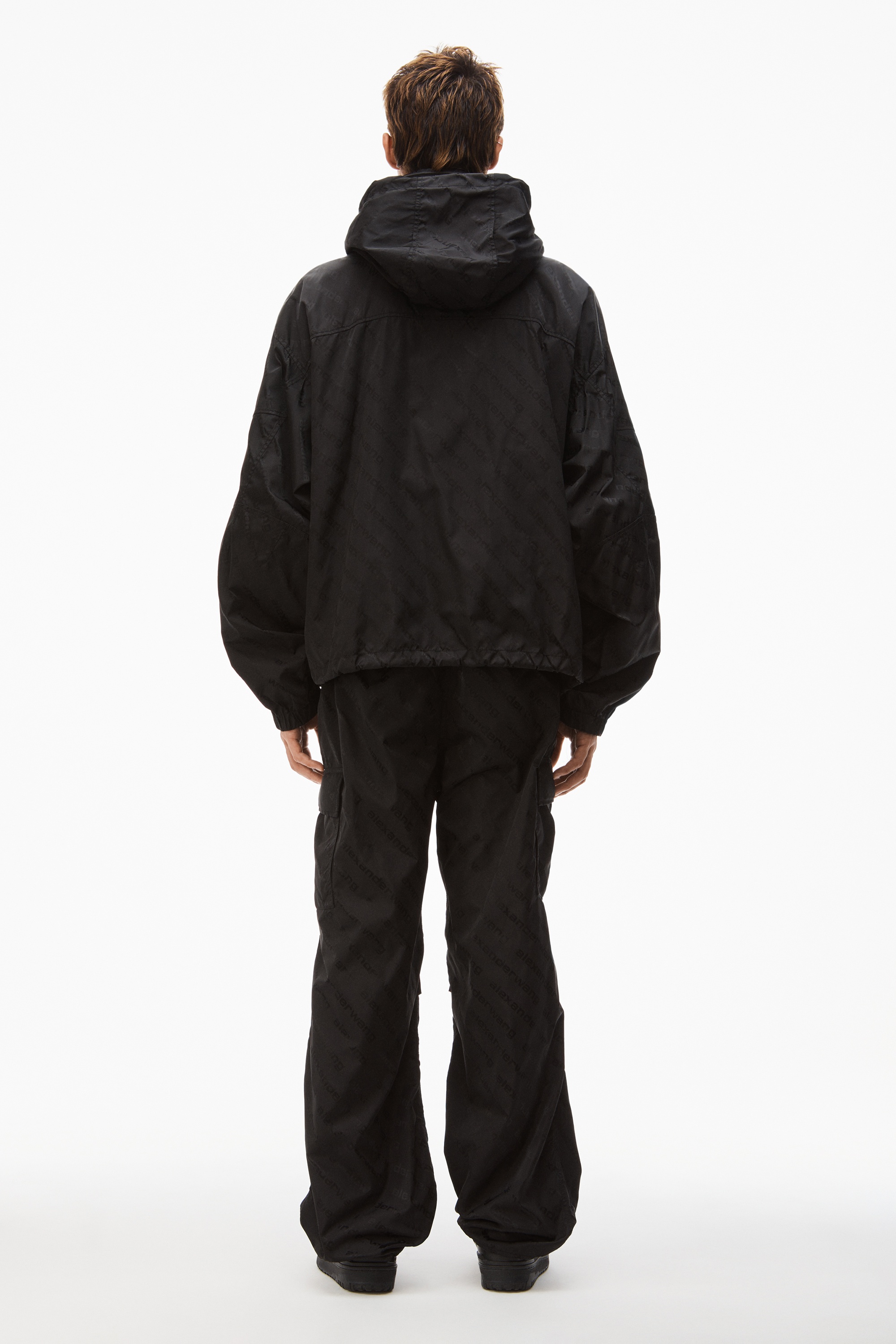 HALF ZIP TRACK JACKET IN JACQUARD NYLON - 5