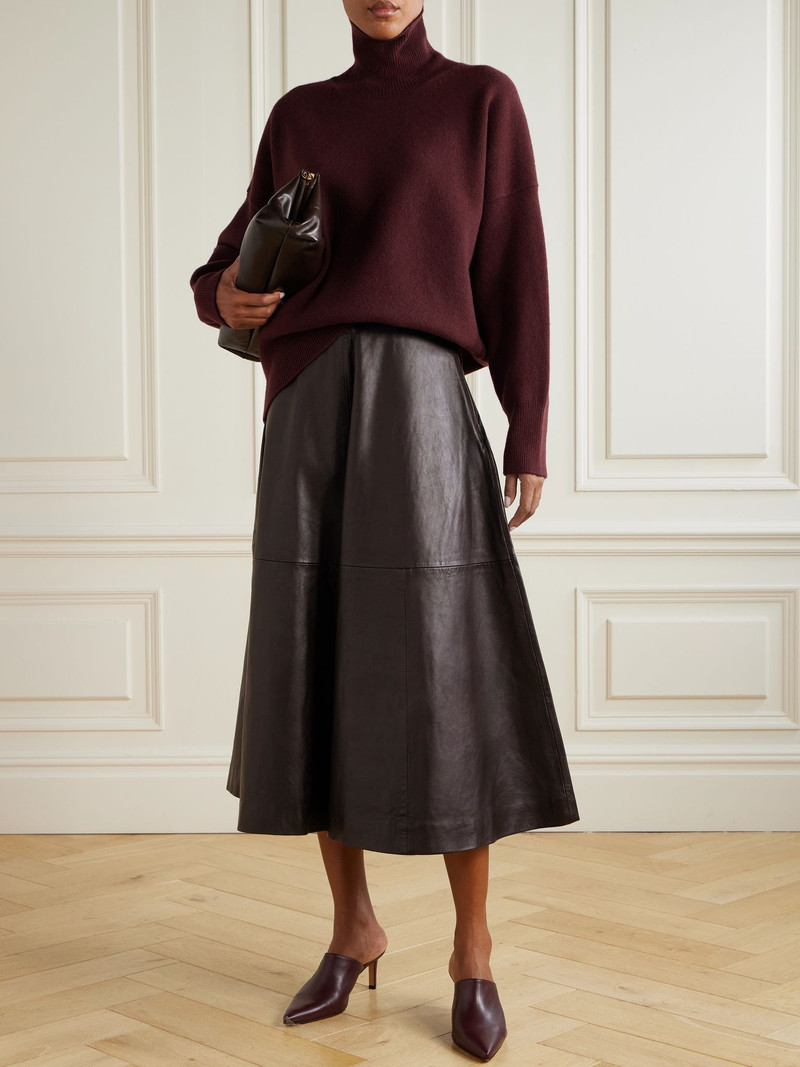 RÓHE Wool-blend turtleneck sweater Burgundy outlook