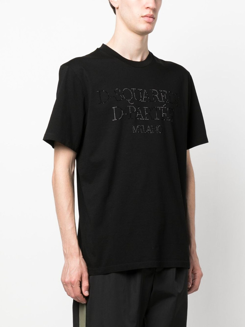studded-logo cotton T-shirt 3