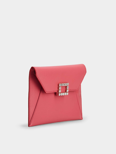 Roger Vivier Très Vivier Strass Buckle Mini Clutch in Leather outlook