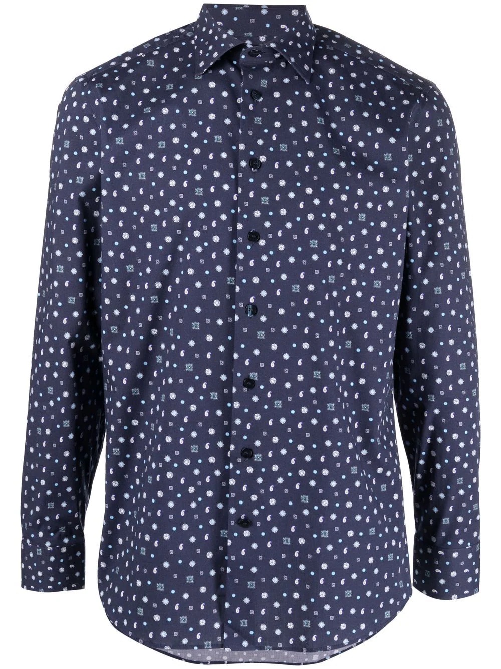 paisley-print long-sleeve shirt - 1