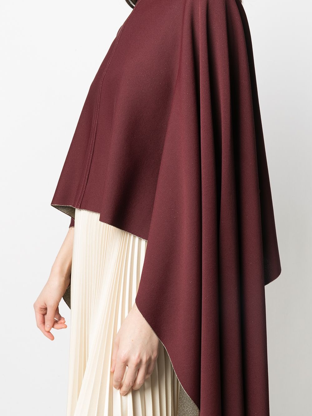 draped cropped poncho - 5