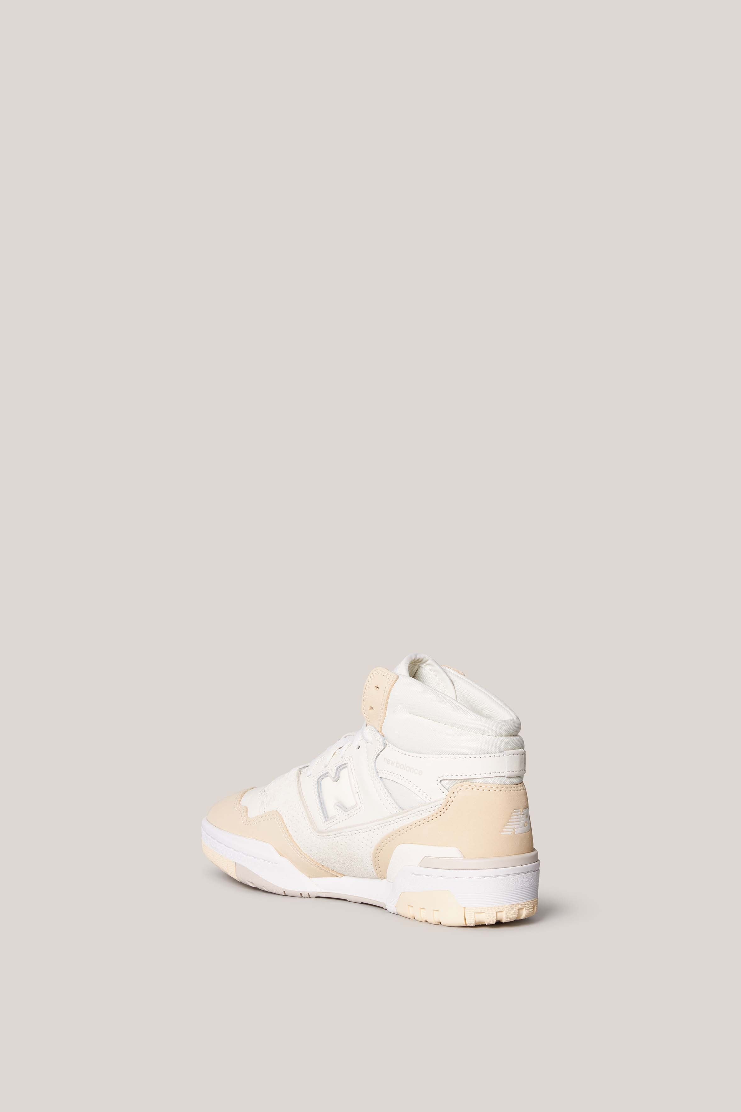 White-Cream 550 Sneakers - 4