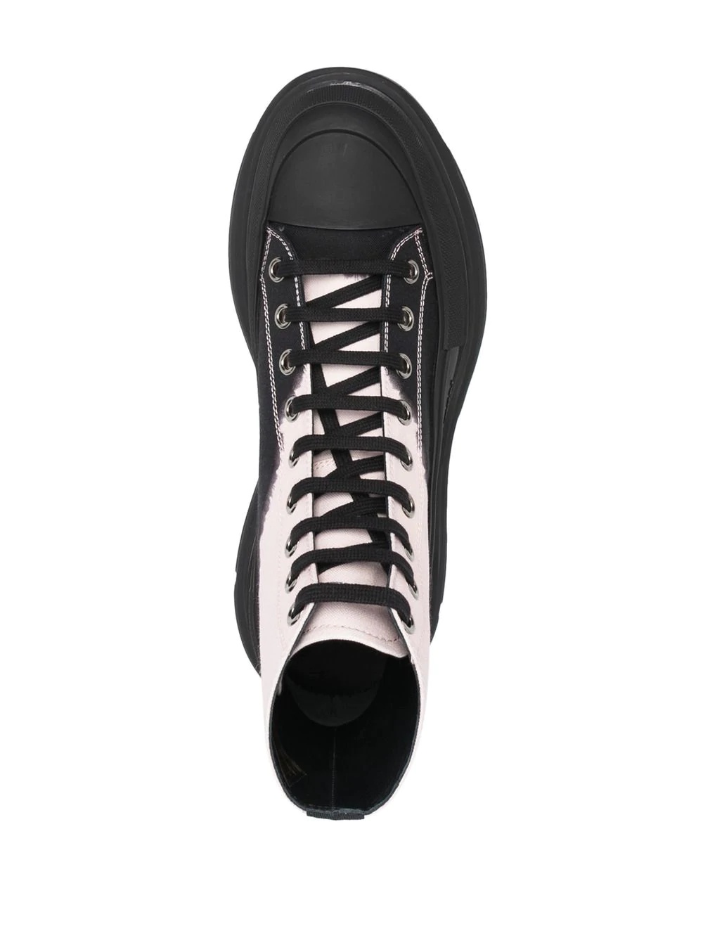 two-tone lace-up boots - 4