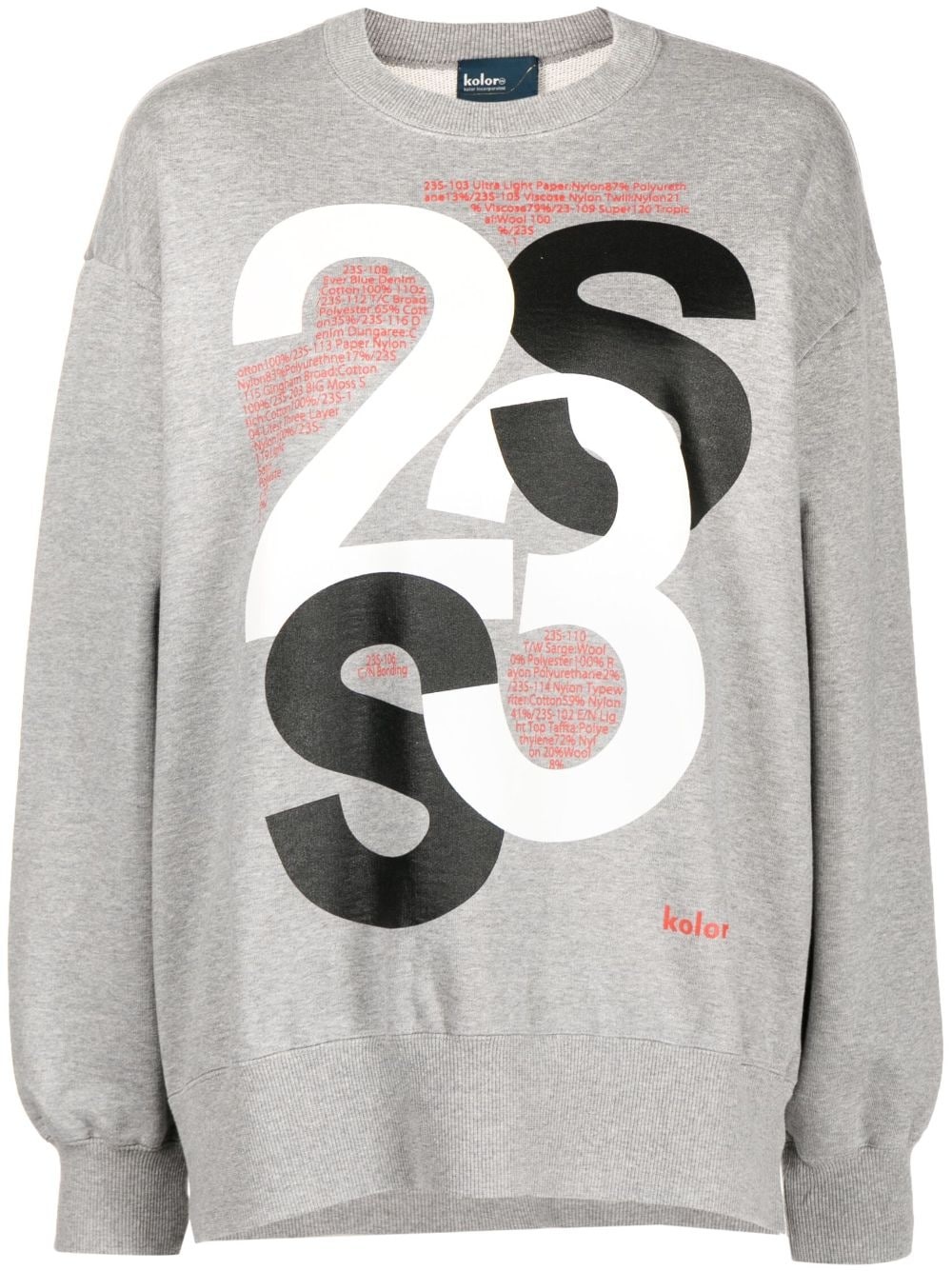 logo-print cotton sweatshirt - 1