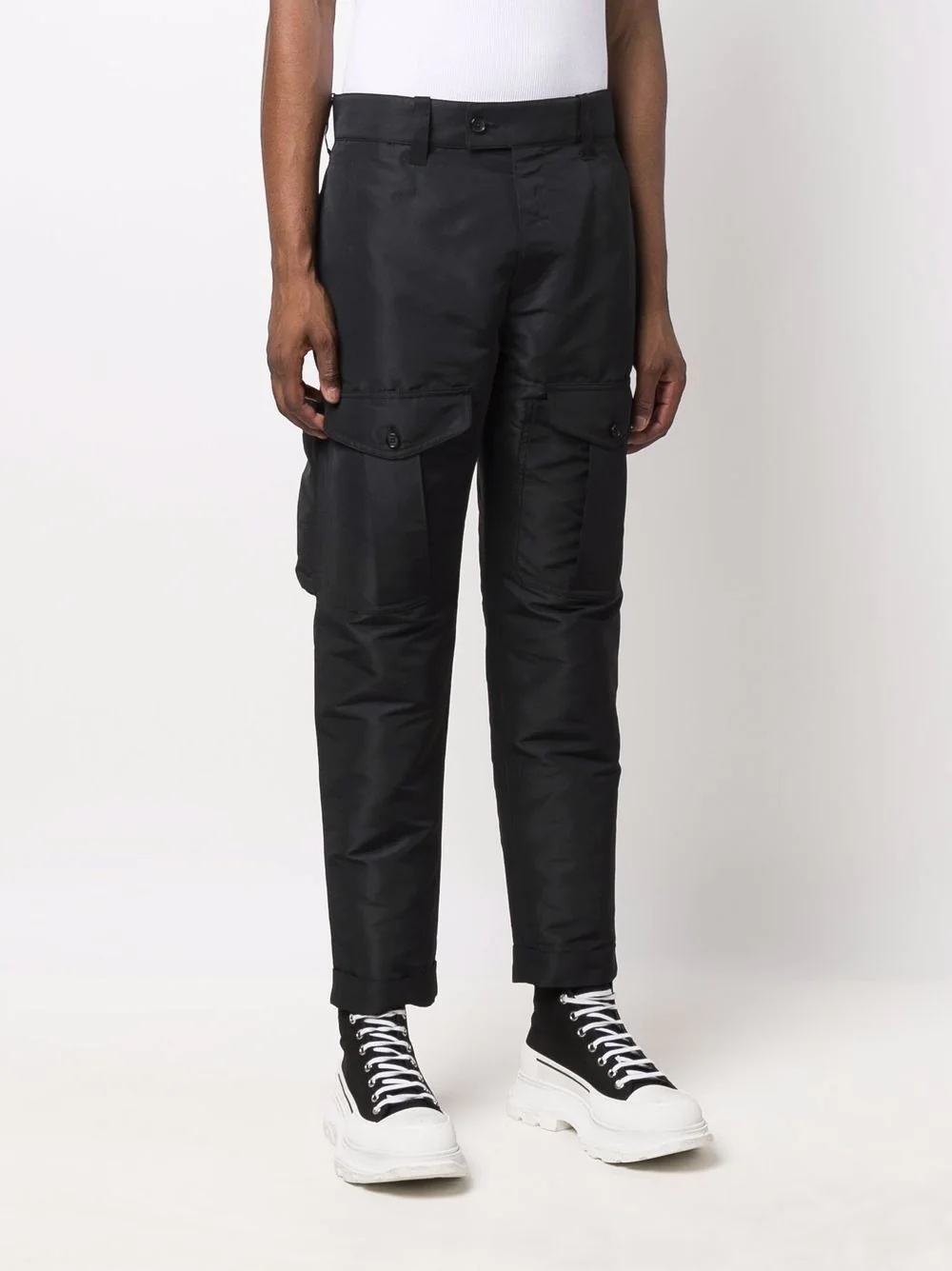 tapered-leg cargo-pocket trousers - 3