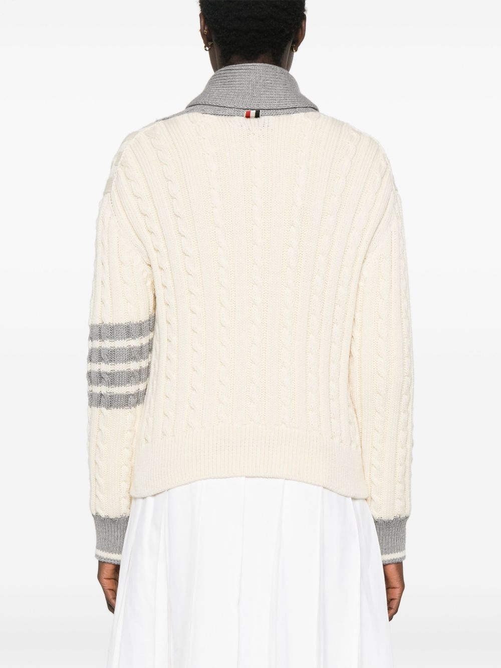 4-Bar cable-knit cardigan - 4